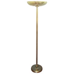Huge Art Deco French Bronze Uplighter Floor Standard Lamp