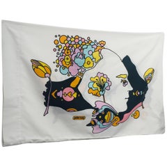 Vintage Pillowcase with Illustration by Peter Max of John Lennon