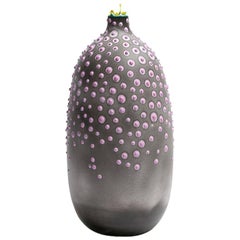 Handmade 21st Century Oblong Huxley Vase in Soot Gray by Elyse Graham
