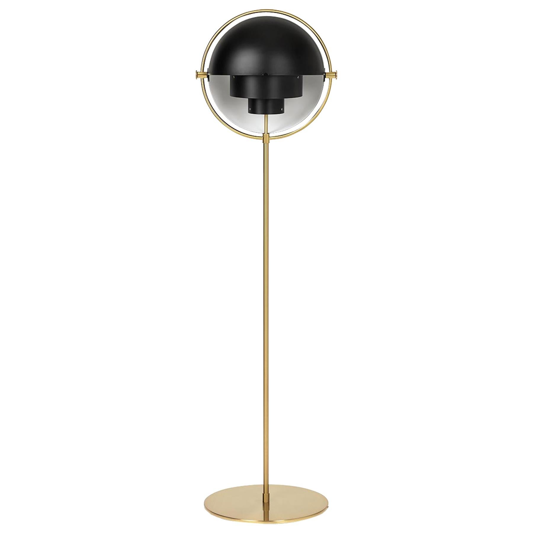 Multi-Lite Floor Lamp, Black For Sale