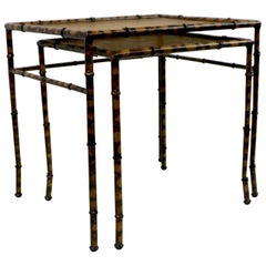 Faux Bamboo on Nesting Tables