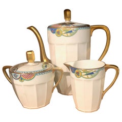 Limoges Französisches Art Deco Kaffee Tee Service für 12