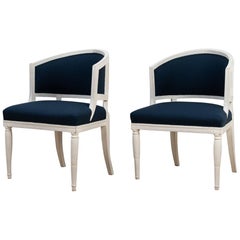 Swedish Barrel Back Chairs from the Early 19th Century