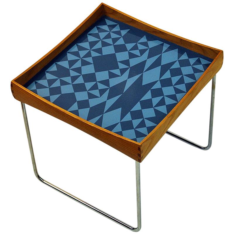 Norwegian Conform Tray Table 1962 with Enamel Top by Hermann Bongard for Plus