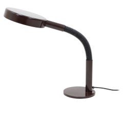Lampada da scrivania Hala marrone scuro, anni '70
