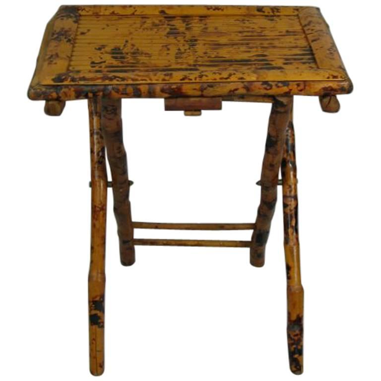 Bamboo Folding Side Table at 1stDibs vintage bamboo folding table
