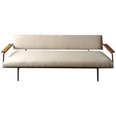 Black Metal and Belgian Linnen Lotus 75 Sofa by Rob Parry for Gelderland