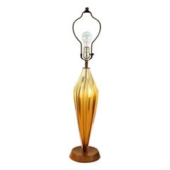 Vintage Italian Mid-Century Modern Glass Table Lamp