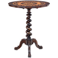 Early Victorian 19th Century Walnut Inlaid Occasional Table