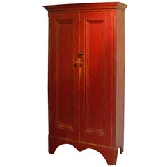 Antique Two-Door Painted Canadian Armoire