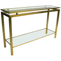Brass Console Table, 1970s