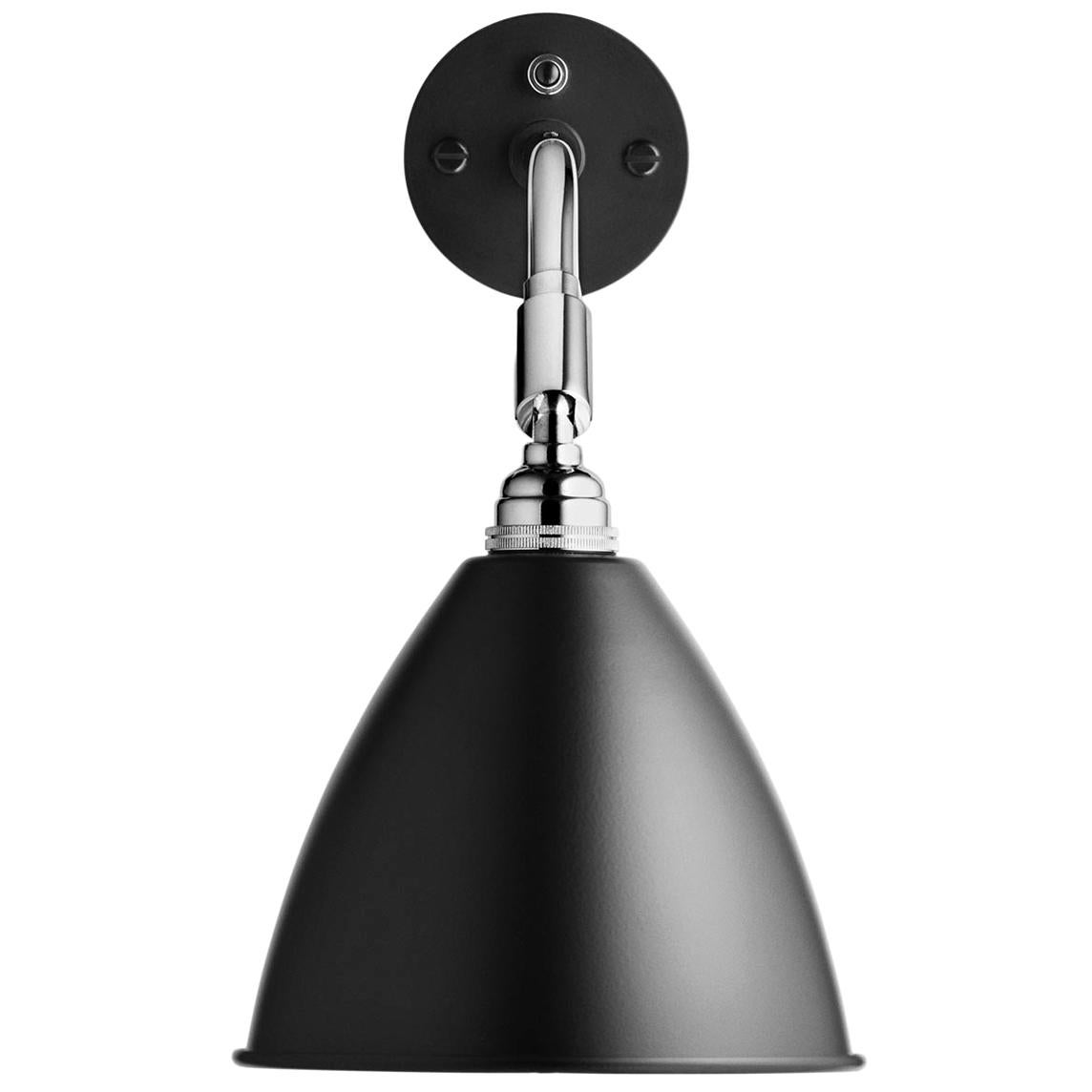 BL7 Wall Lamp, Chrome, Black For Sale