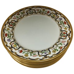 Set of Seven Christian Dior Renaissance Fine China Porcelain Dinner Plates