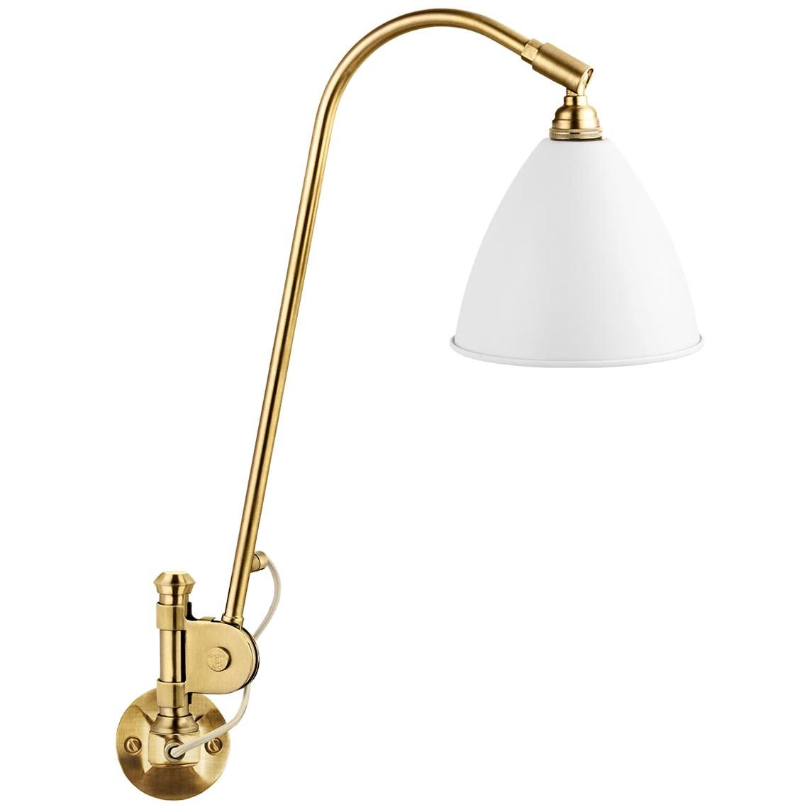 BL6 Wall Lamp, Brass, White For Sale
