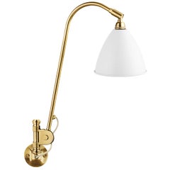 Lampe murale BL6, laiton, blanc