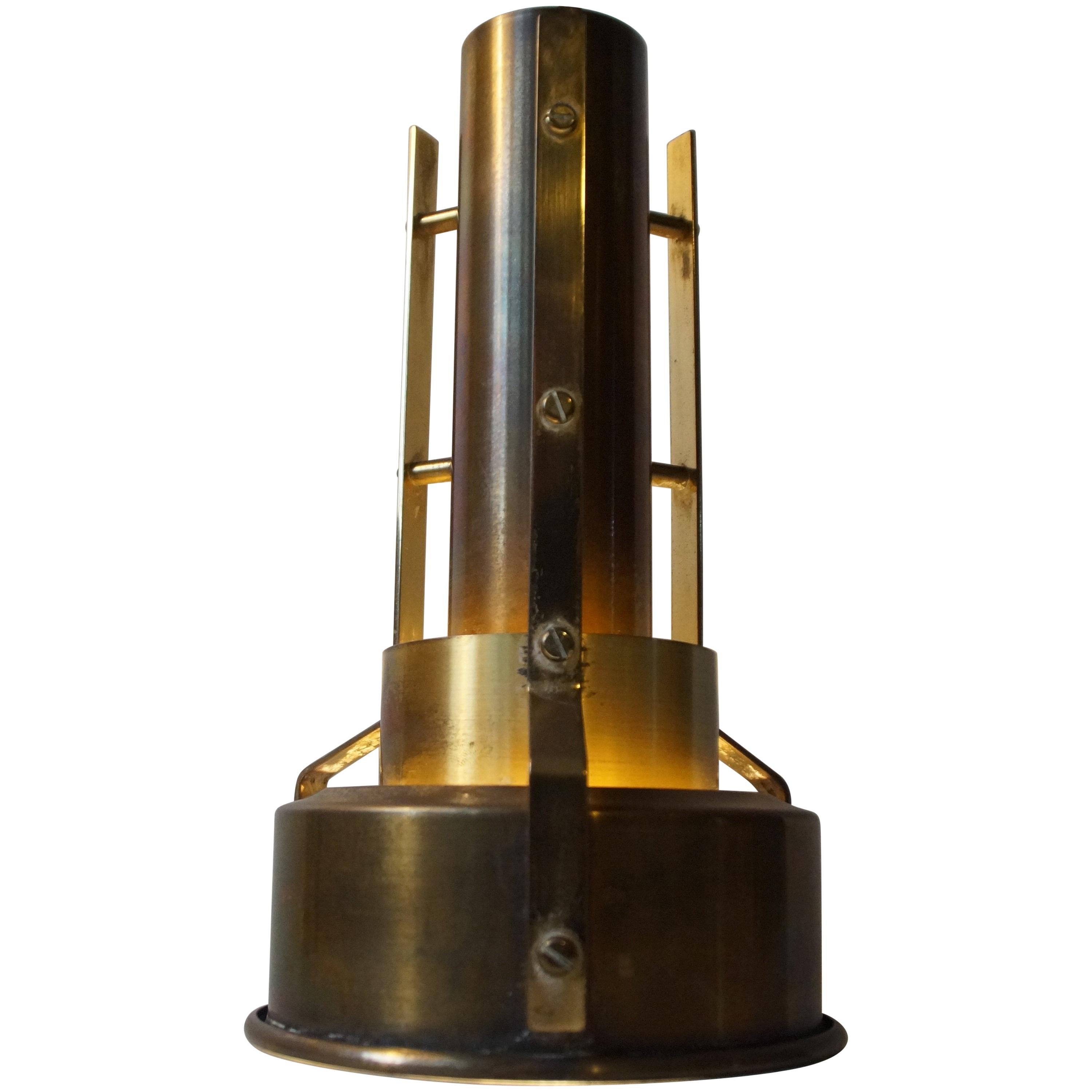 Lampe à suspension danoise du milieu du siècle dernier en laiton nautique, années 1950 en vente