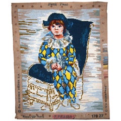 Handmade Vintage French Tapestry Picasso, 1980s, 1C602