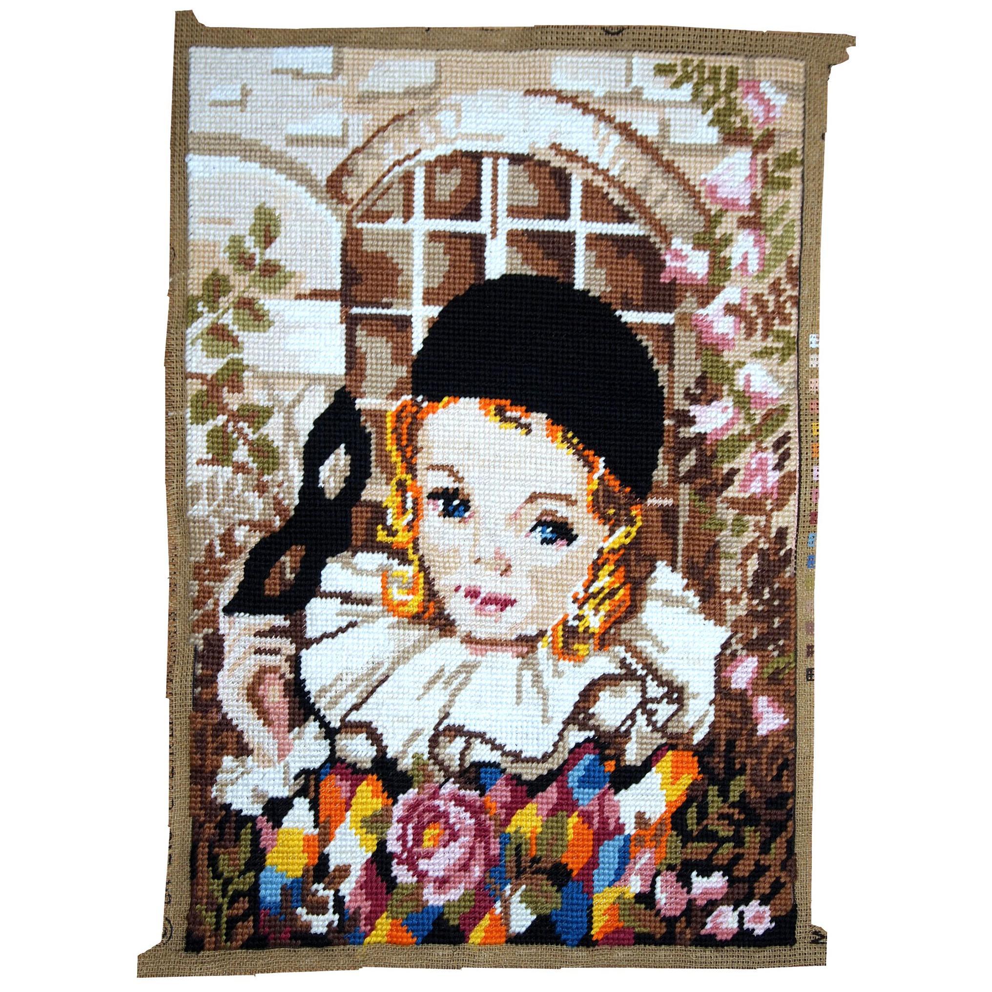 Handmade Vintage French Tapestry, 1980s, 1C603