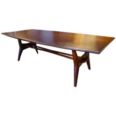 Solid Mahogany Dining Table Attributed to Monteverdi-Young, circa 1950s