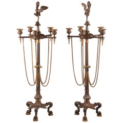 Large Size Three-Armed Candlesticks