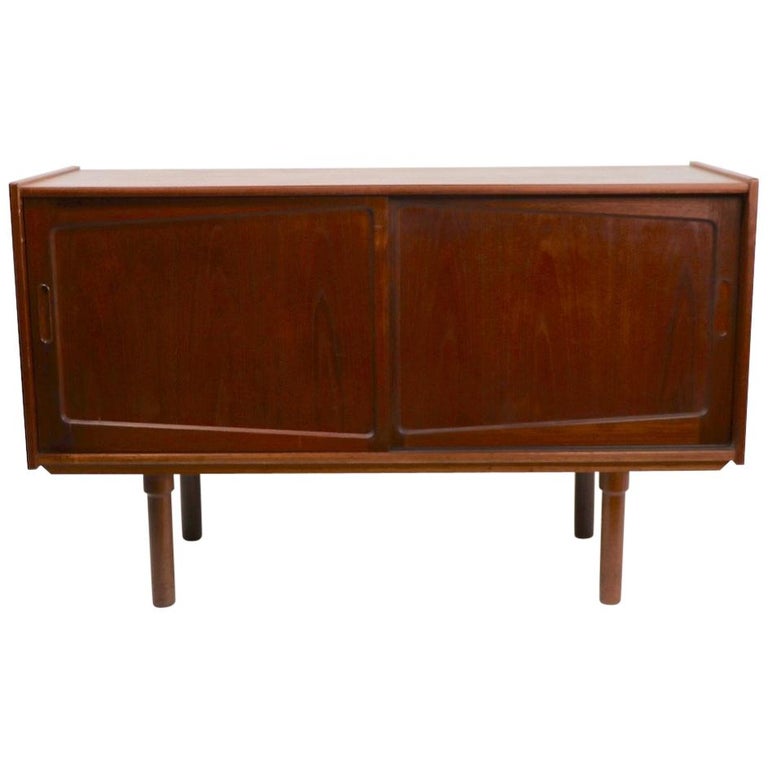 Diminutive Danish Modern Teak Credenza For Sale At 1stdibs