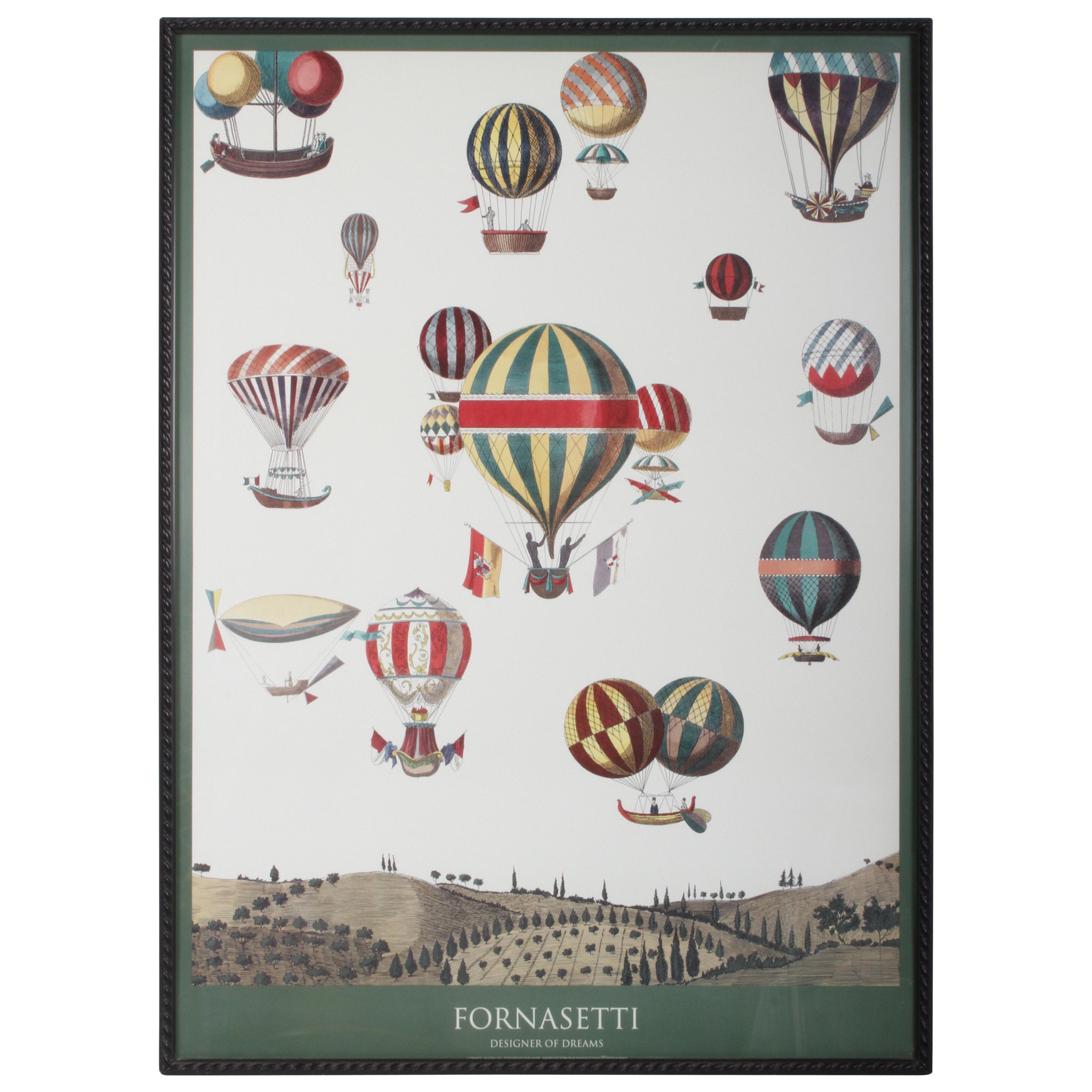 Piero Fornasetti 'Designer of Dreams' Hot Air Balloons Framed Poster at  1stDibs | fornasetti poster, poster fornasetti, dreams about hot air  balloons