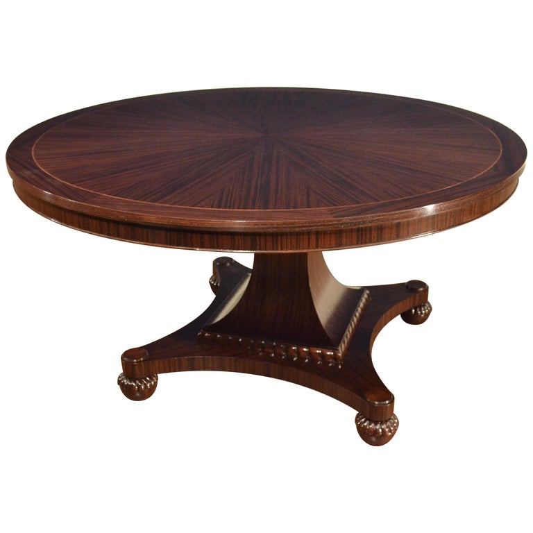 Round Transitional Dining/Foyer Table Made by Leighton Hall For Sale at