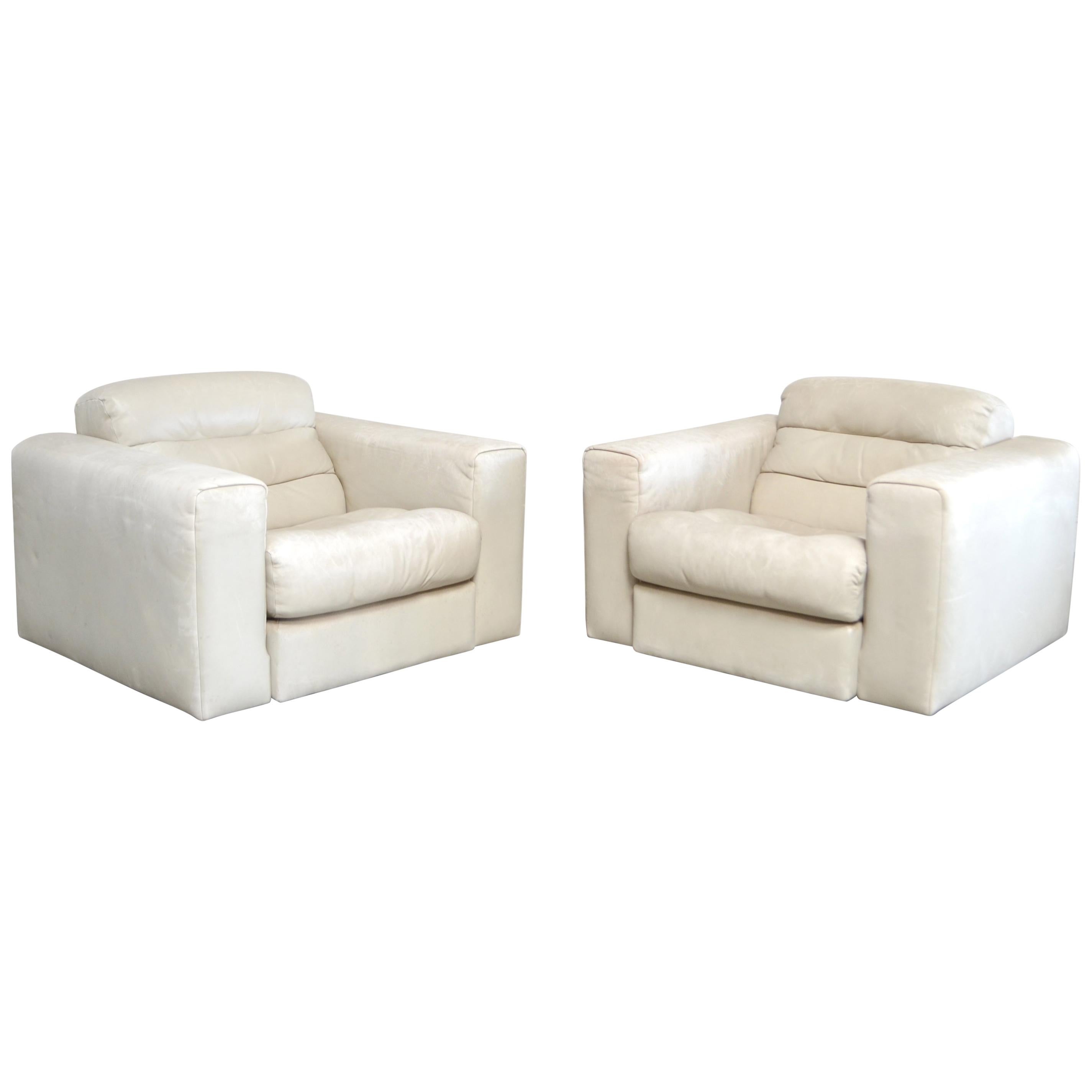 De Sede Leather Armchair DS 105 Ecru White