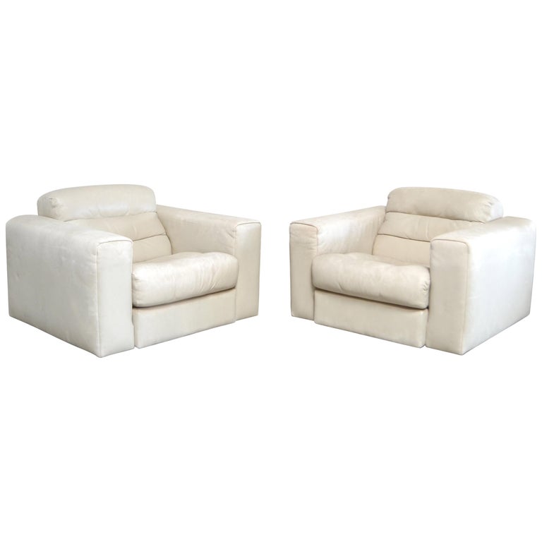 De Sede Leather Armchair DS 105 Ecru White For Sale at 1stDibs