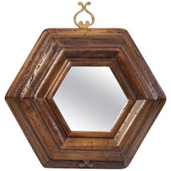 Italian Vintage Hexagonal Mirror