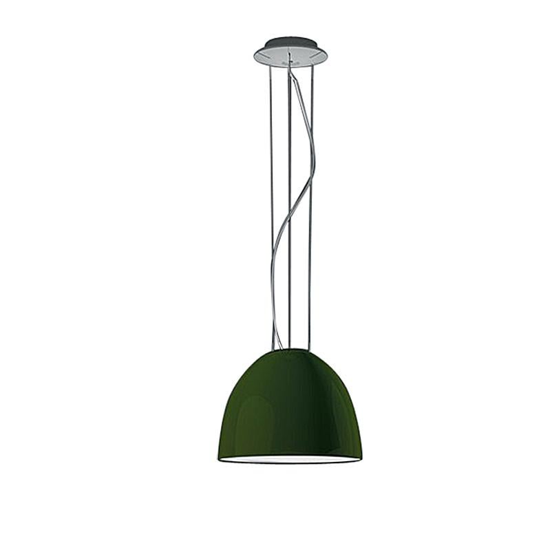 Artemide Nur Mini Suspension Light 100W E26/A19 in Gloss Green