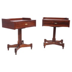 Pair of Italian Rosewood Bedside Tables by Sormani