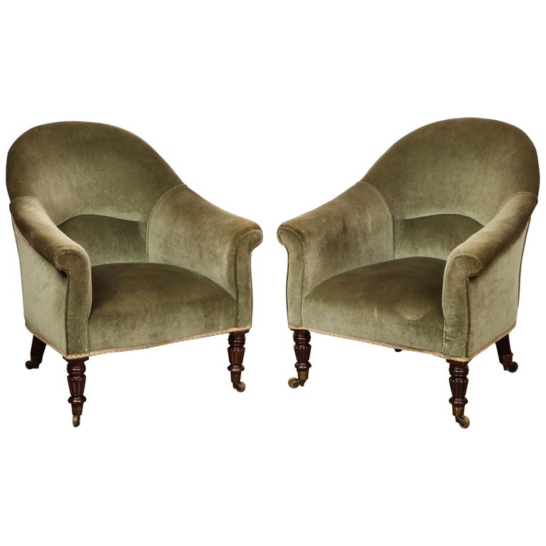 Pair of Early 19th Century English Club Chairs For Sale at 1stDibs