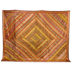 Antique Late 19th Century Indian, Banana Silk Bedspread