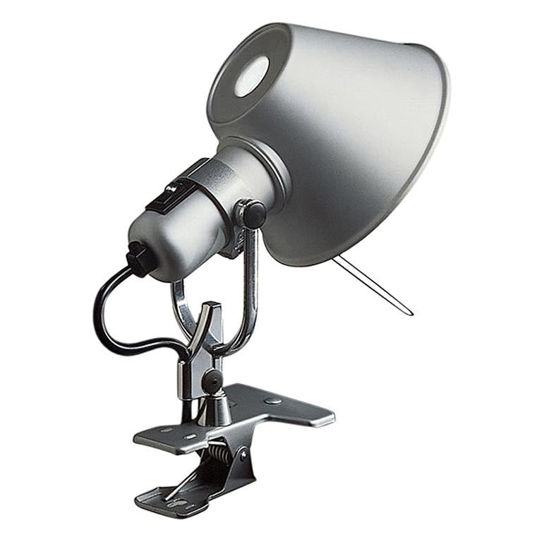 Artemide Tolomeo Classic Clip Spot Light in Aluminum