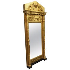 19th Century Empire Gilded Mirror