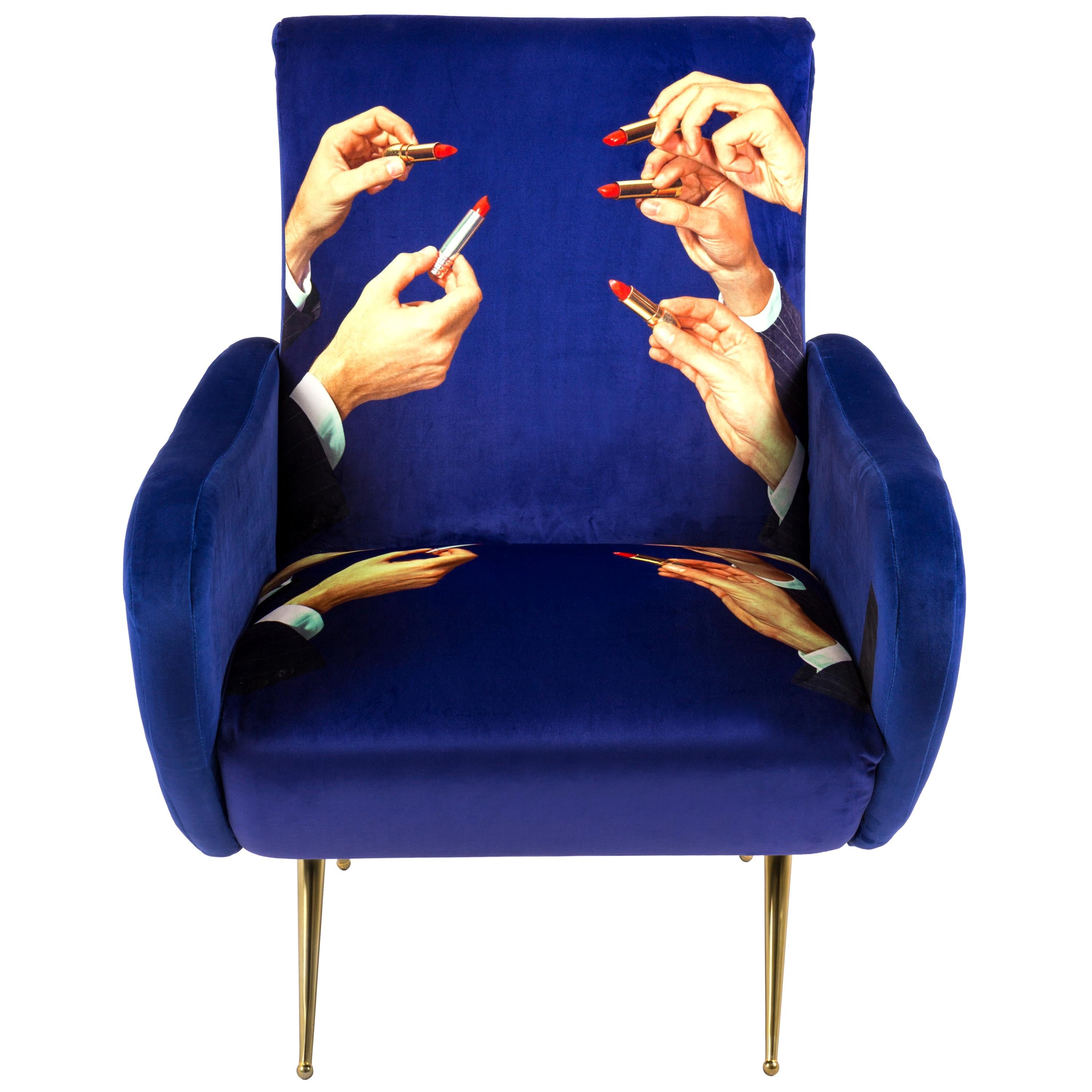 Seletti "Lipsticks" Upholstered Armchair by Toiletpaper Magazine