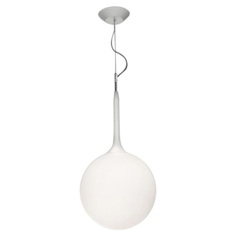 Artemide Castore 35 Suspension Light in White with Extension For Sale