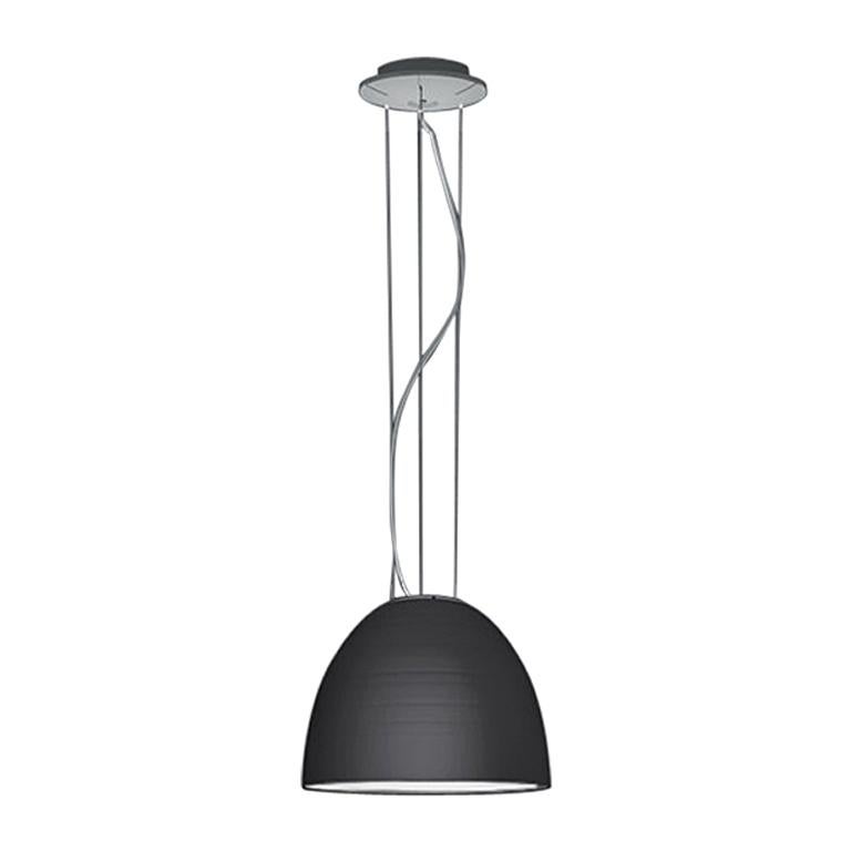 Artemide Nur Mini Suspension Light 100W E26/A19 in Anthracite Grey