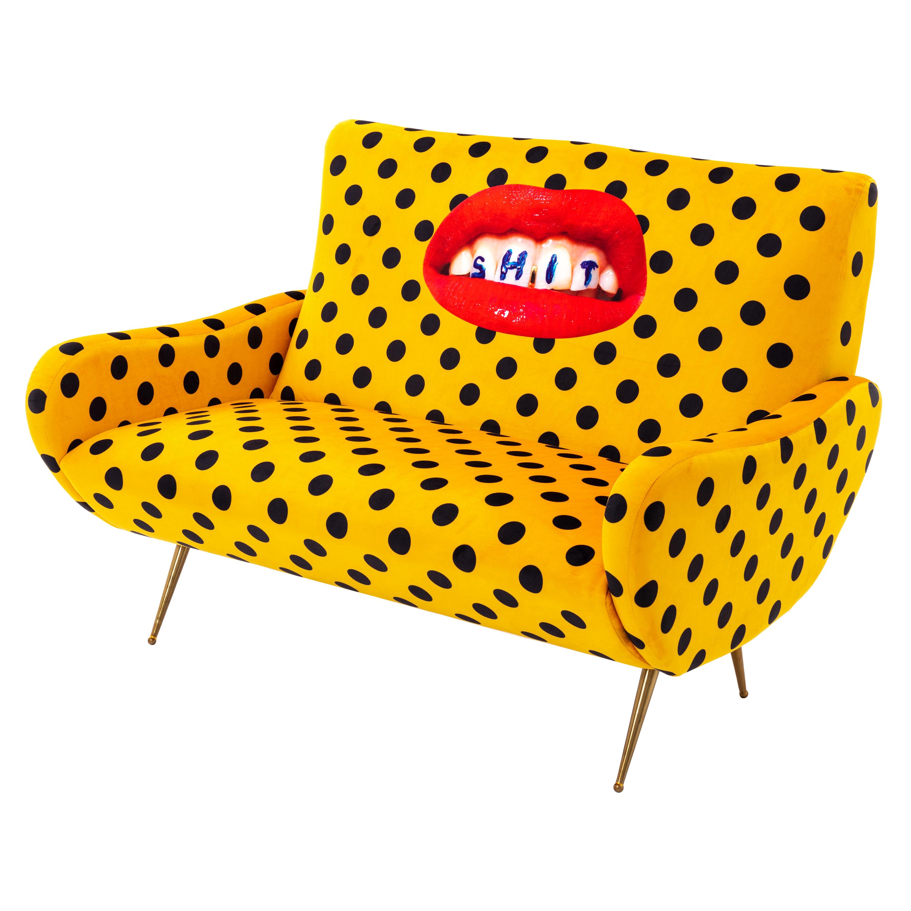 Seletti "Shit" Upholstered Two-Seat Sofa by Toiletpaper For Sale