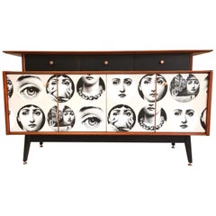 E Gomme 'G-Plan' Teak Sideboard with Fornasetti Decoupage, circa 1958