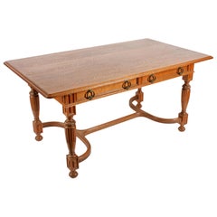 Oak Library Table from Skibo Castle