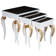 Set of Designer 4 Side Table in Empire Style