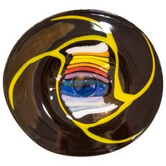Mihai Topescu Black Blowing Glass Centerpiece, 2006, Signed