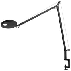 Artemide Demetra Table Lamp with Clamp in Anthracite Grey