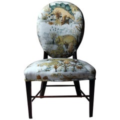 George III Ebonized and Upholstered Salon or Side Chair, circa 1780
