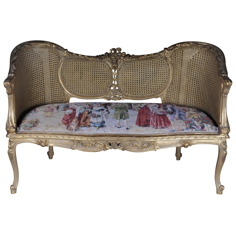 Baroque Sofa Or Canape With Tapestry Seat Fabric Canape In Louis Xv For Sale At 1stdibs