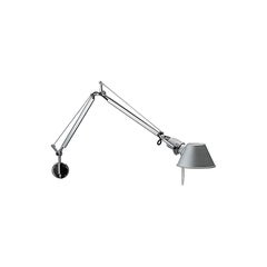 Artemide Tolomeo Micro Wall Light with S Bracket in Aluminum