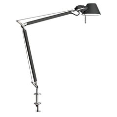 Artemide Tolomeo Midi LED Table Lamp in Anthracite Grey with Clamp