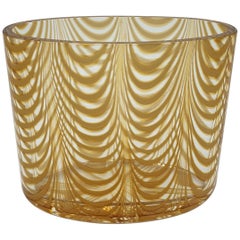 Modern Murano Glass Vase in Amber "Fenicio" by Cenedese, 1970s